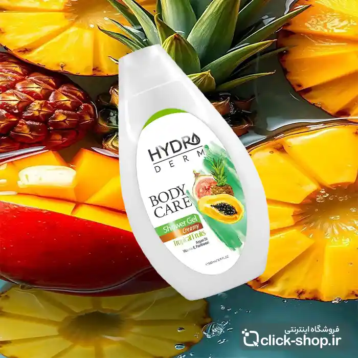 شامپو بدن کرمی میوه های استوایی هیدرودرم حجم 500 میلی لیتر
