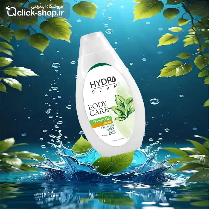 شامپو بدن کرمی چای سبز و نعناع هیدرودرم 500 میلی لیتر