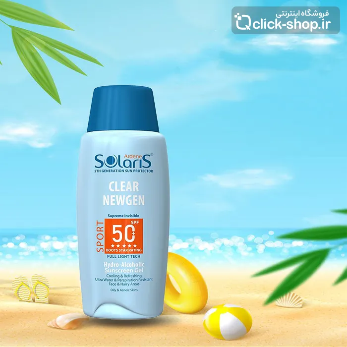 ژل ضدآفتاب بی رنگ اسپرت کلیر نیوژن آردن سولاریس 100 میلی لیتر